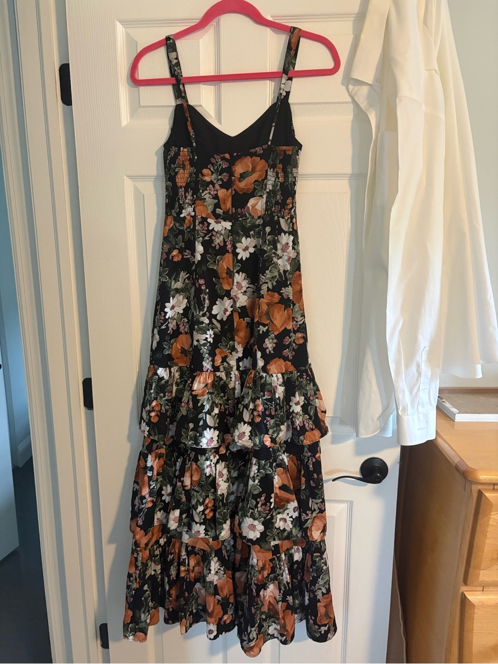 Abercrombie & Fitch Black Floral Tiered Ruffle Maxi Dress - Picture 4 of 7